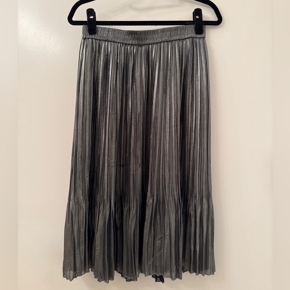 Scotch & Soda Silver Midi A-Line Skirt